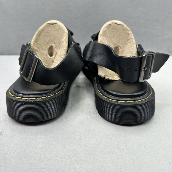Dr. Martens Xabier Womens Size 10 Slingback Sandals Black Brando Leather Buckle - Picture 4 of 8